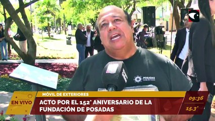Acto por el 152° aniversario de la fundación de Posadas