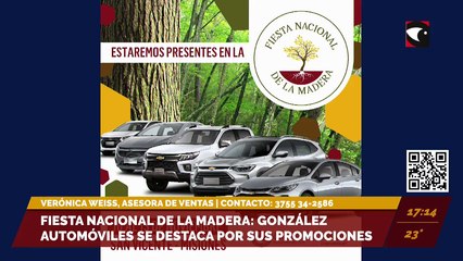 Fiesta Nacional de la Madera: González Automóviles se destacó por sus promociones. Entrevista con Verónica Weiss, asesora de ventas.