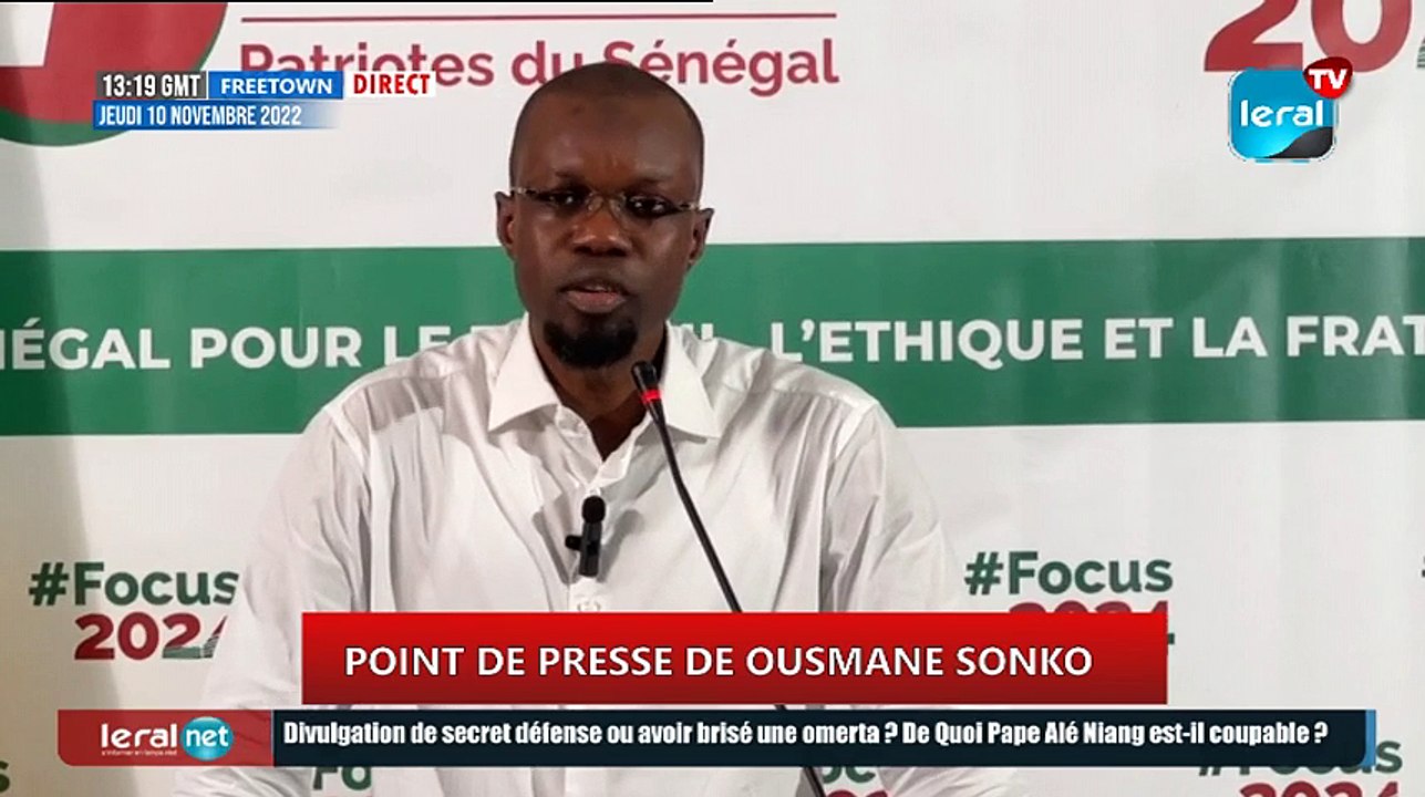 OUSMANE SONKO EN DIRECT