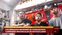 Los hermanos Broemser se consagraron campeones provinciales de motociclismo. Entrevista con los campeones Agustín y Tobías y con Fabián Rosinski, su entrenador.