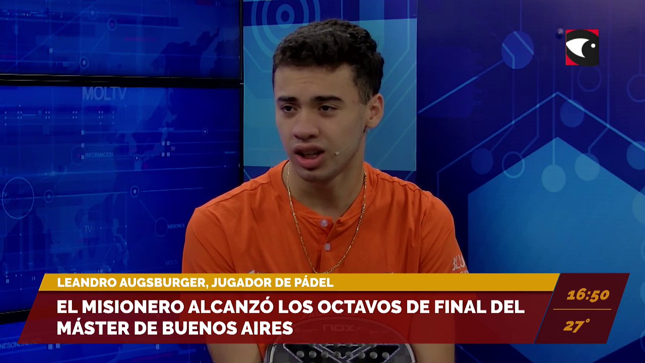El misionero alcanzó los octavos de final del máster de Buenos Aires. Entrevista con Leandro Augsburger, jugador de pádel.