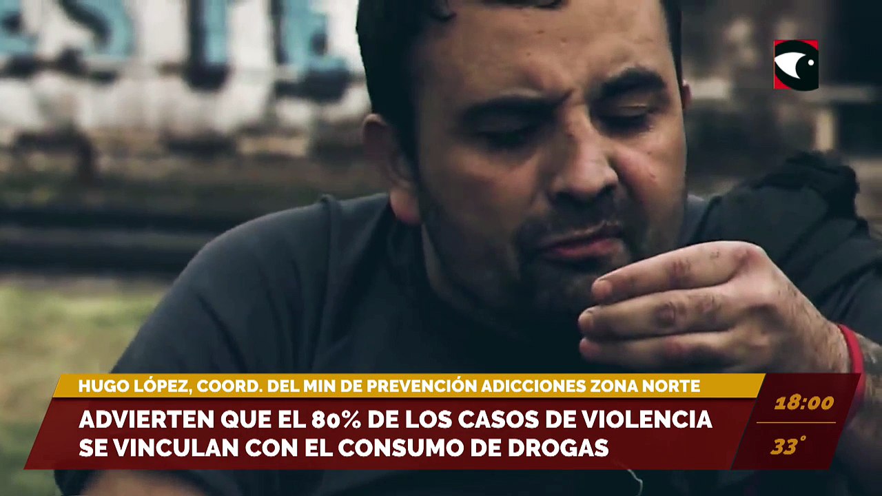 Advierten que el 80% de los casos de violencia se vinculan con el consumo de drogas. Entrevista con Hugo López, coordinador del Ministerio de Prevención de Adicciones Zona Norte.