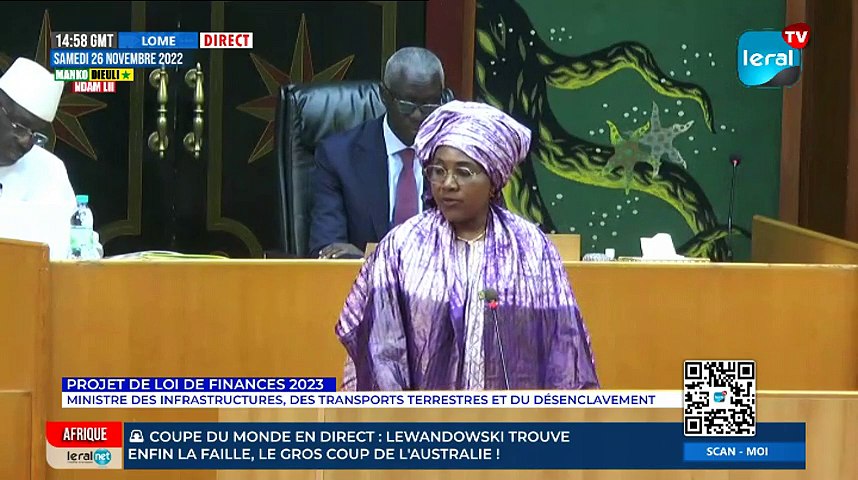 PROJET DE LOI DE FINANCES 2023: Ministre des Infrastructures, des Transports terrestres et du Désenclavement