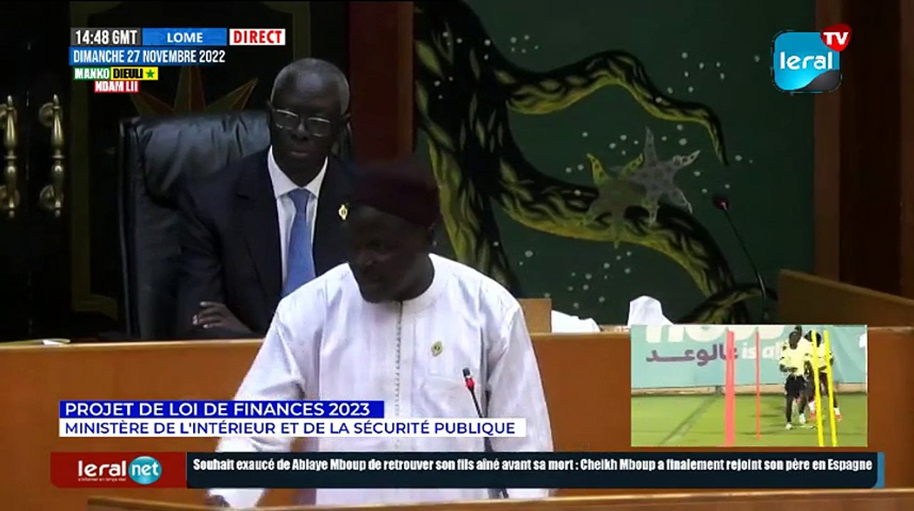 Direct - PROJET DE LOI DE FINANCES 2023 Ministère de l'intérieur et de la sécurité publique