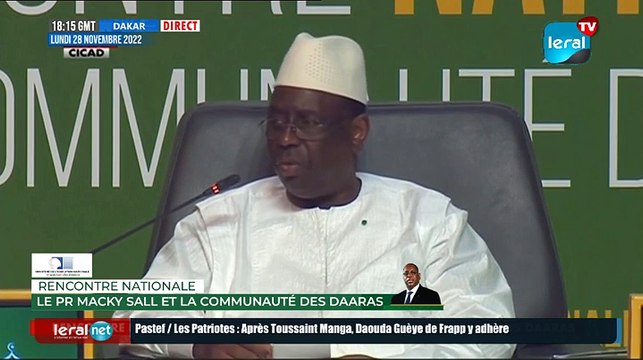 LIVE - RENCONTRE NATIONALE ENTRE LE PRÉSIDENT DE LA RÉPUBLIQUE, SON EXCELLENCE MONSIEUR MACKY SALL ET LA COMMUNAUTÉ DES DAARAS