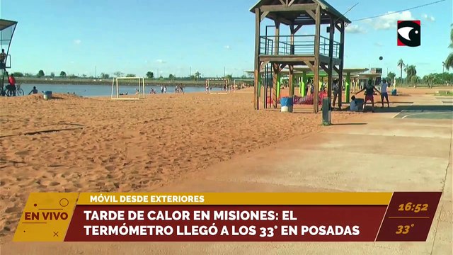 Tarde de calor en Misiones: El termómetro llegó a los 33º en Posadas.