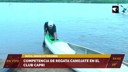 Competencia de regata canotaje en el Club Capri de Posadas