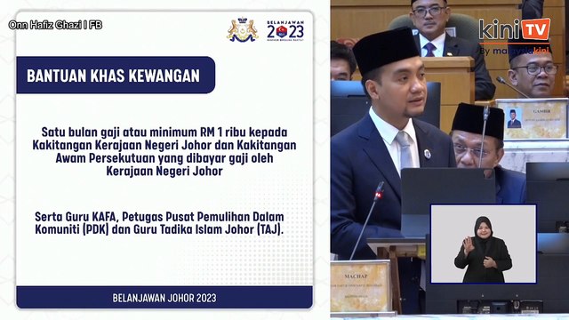 Johor MB Onn Hafiz Ghazi tables state budget for 2023