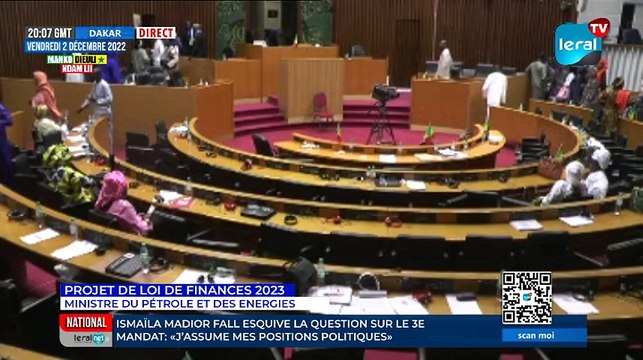 DIRECT Assemblée nationale : Vote du budget 2023 Ministère du Pétrole et des Energies