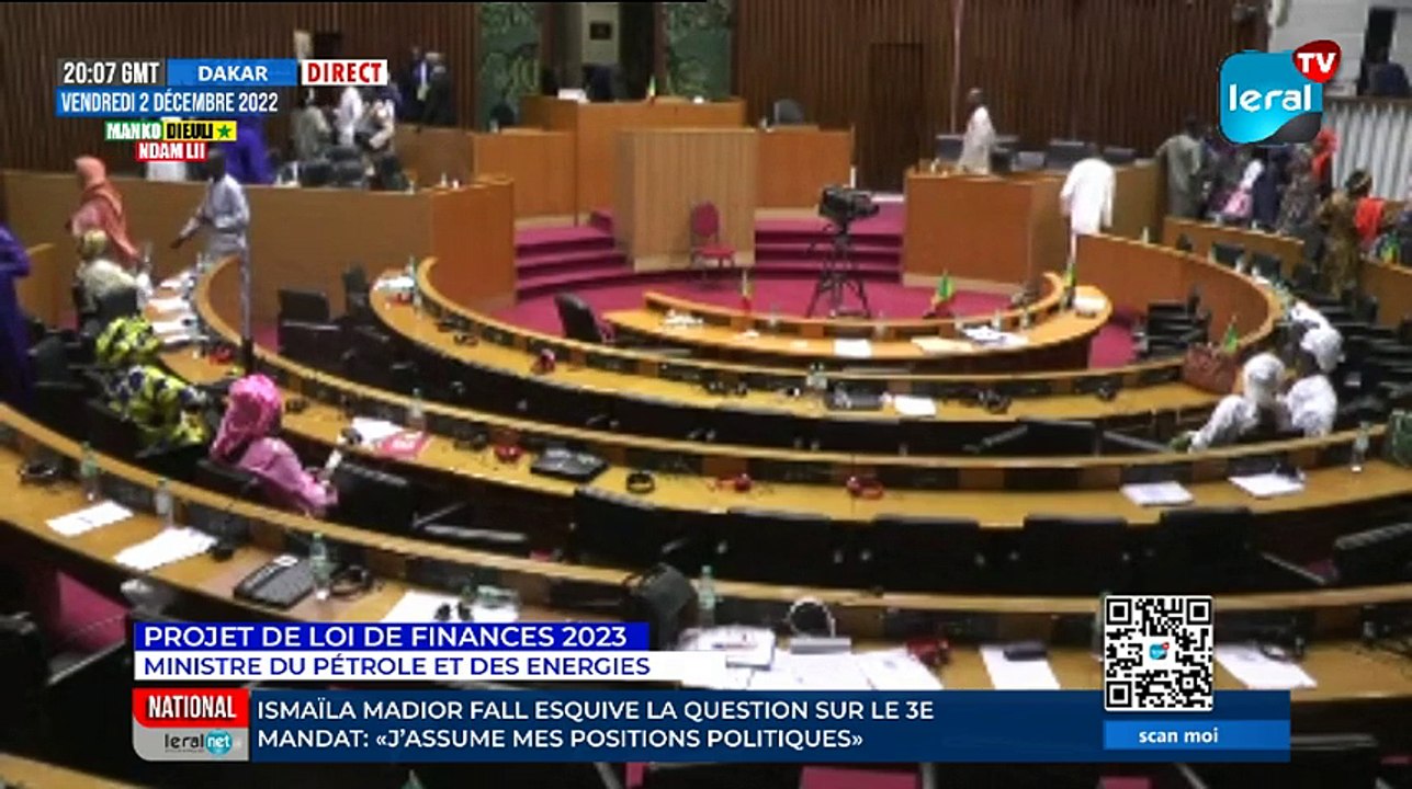 DIRECT  Assemblée nationale : Vote du budget 2023 Ministère du Pétrole et des Energies