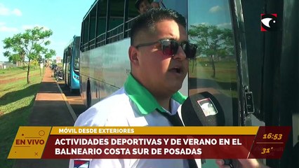 Actividades deportivas y de verano en el Balneario Costa Sur de Posadas.