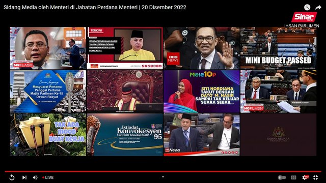 Sidang Media Menteri di Jabatan Perdana Menteri
