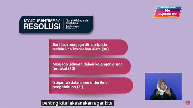 Episod 15 My #QuranTime 2.0 Selasa 28 Disember 2022 Surah Al-Baqarah (2: 30-31) Halaman 6 My #QuranTime #QuranSolatInfak World #QuranHour