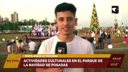 Actividades culturales en el Parque de la Navidad de Posadas.