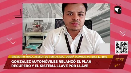 González Automóviles relanzó el Plan Recupero y el sistema Llave x Llave. Entrevista con Wilberth Irola, asesor de ventas de la sucursal de Oberá.
