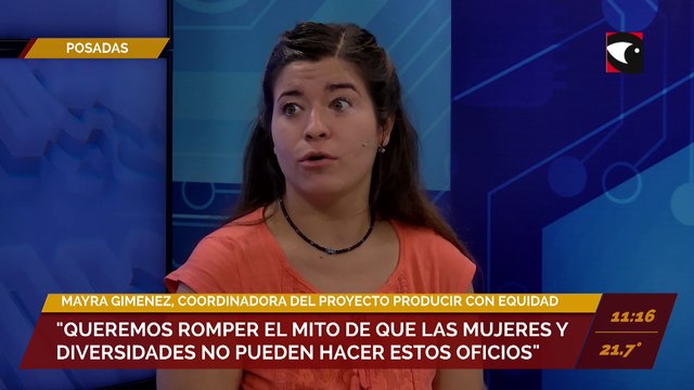 MUJERES Y DIVERSIDADES RECIBEN CAPACITACIÓN EN CONSTRUCCIÓN, HERRERÍA Y ELECTRICIDAD, MAYRA GIMENEZ, COORDINADORA DEL PROYECTO PRODUCIR CON EQUIDAD