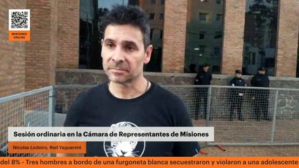 Sesión ordinaria en la Cámara de Representantes de Misiones