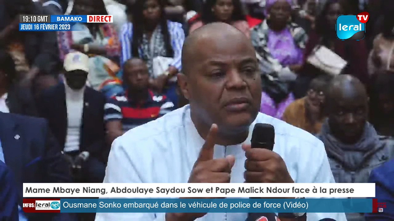 Suivez la conférence de Mame Mbaye, Pape Malick Ndour et Abdoulaye Sow