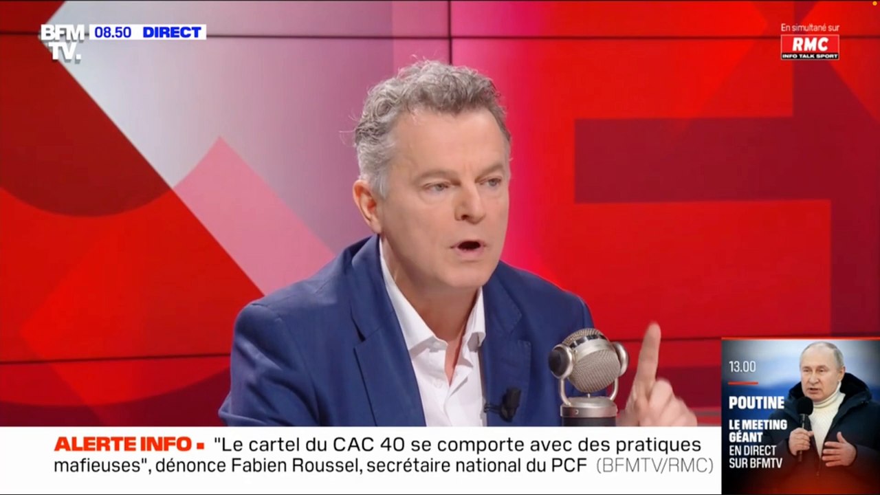 Fabien Roussel invité de BFMTV RMC