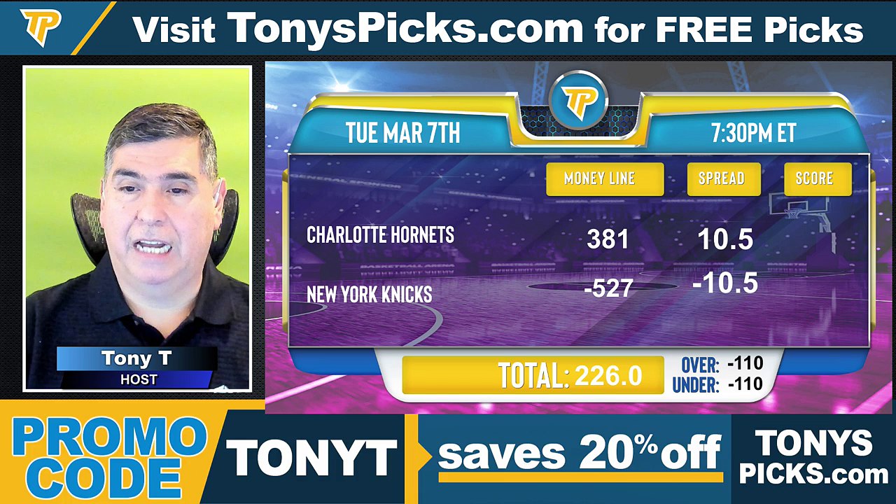 Game Day Picks Show Live Expert NBA NCAAB Picks - Predictions, Tonys Picks 3/7/2023