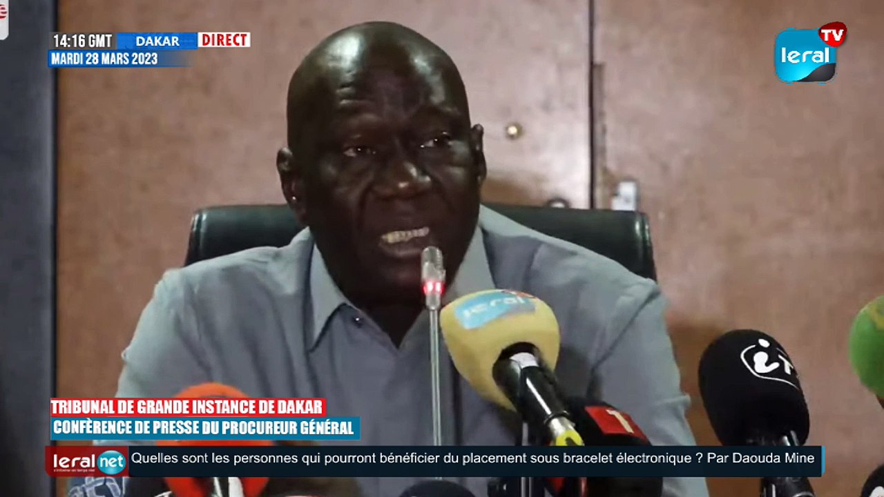 Conférence de presse du procureur général de Dakar