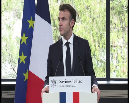 Emmanuel Macron annonce son plan eau à Savines-le-lac