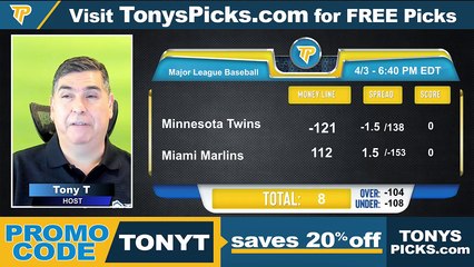 Game Day Picks Show Live Expert MLB NHL Picks - Predictions, Tonys Picks 4/3/2023