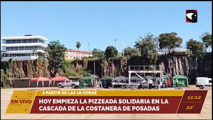 Hoy empieza la pizzeada solidaria en la cascada de la Costanera de Posadas. Será a partir de las 18 horas.