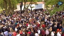 Alberto Núñez Feijóo y Alfonso Rueda clausuran la romería del PP en O Pino (A Coruña)