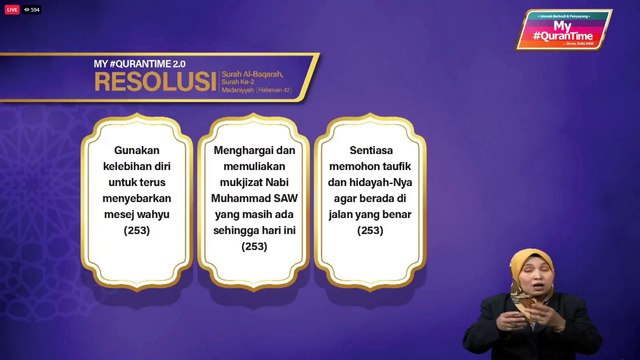Episod 141 My #QuranTime 2.0 Rabu 3 Mei 2023 Surah Al-Baqarah (2: 253) Halaman 42 My #QuranTime #QuranSolatInfak World #QuranHour