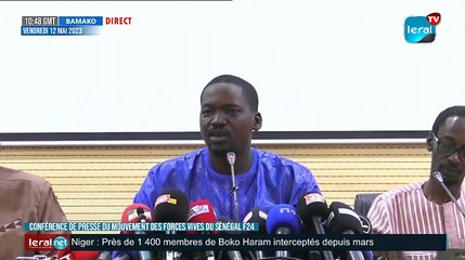 Conférence de presse du Mouvement des forces vives du Sénégal F24