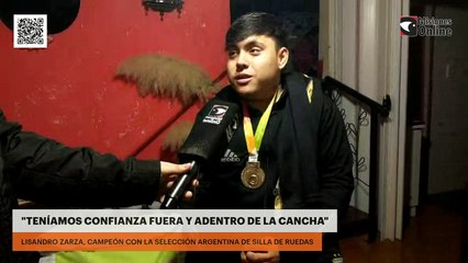 El posadeño Lisandro Zarza se consagró campeón con la Selección Argentina de silla de ruedas