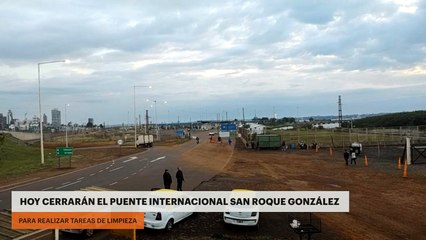 Hoy cerrarán el puente internacional San Roque González