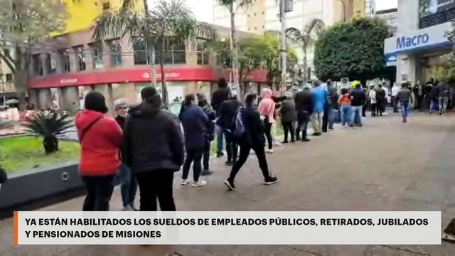 Ya están habilitados los sueldos de empleados públicos, retirados, jubilados y pensionados de Misiones