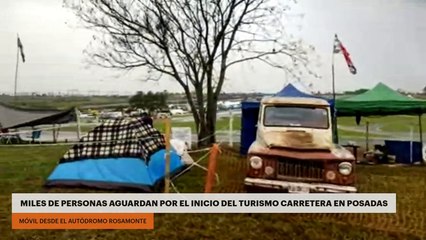 Miles de personas aguardan por el inicio del Turismo Carretera en Posadas