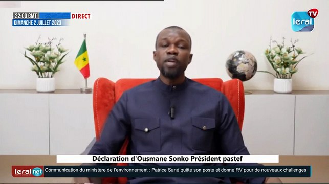 DECLARATION DE OUSMANE SONKO
