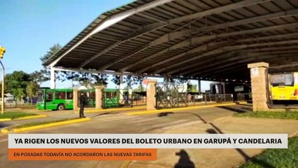 Ya rigen los nuevos valores del boleto urbano en Garupá y Candelaria