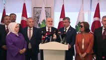 Ahmet Davutoğlu ve Temel Karamollaoğlu Açıklama Yapıyor