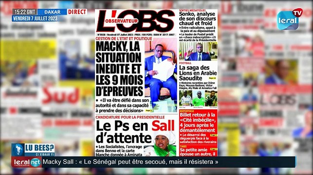 LOU BESS XIBAAR YI 15H GMT CE 07/07/2023 AVEC PAPE MAGUETTE #LERALTV