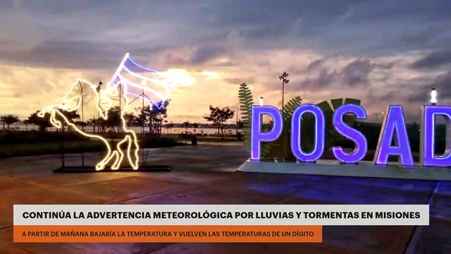 Continúa la advertencia meteorológica por lluvias y tormentas en Misiones
