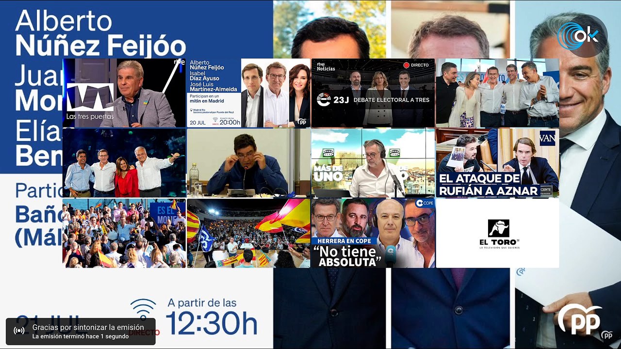 DIRECTO| Feijóo, Juanma Moreno y Elías Bendodo participan en un mitin en Baños del Carmen (Málaga)