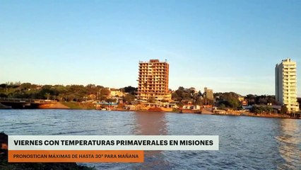 Viernes con temperaturas primaverales en Misiones