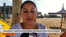 Residentes y turistas disfrutan del balneario Costa Sur de Posadas