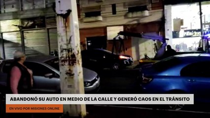 Abandonó su auto en medio de la calle y generó caos en el tránsito