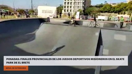 Posadas: finales provinciales de los Juegos Deportivos en el Skate Park de El Brete