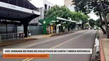 Hay jornada de paro de colectivos de corta y media distancia