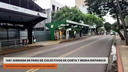 Hay jornada de paro de colectivos de corta y media distancia