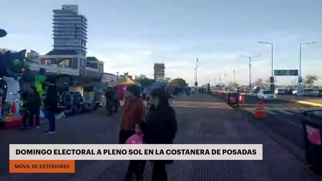 Domingo electoral a pleno sol en la Costanera de Posadas