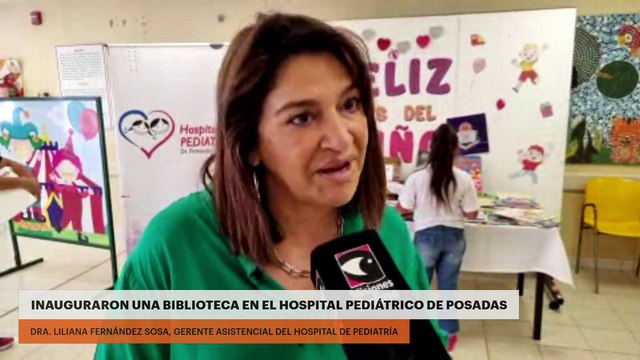 Inauguraron una biblioteca en el hospital pediátrico de Posadas