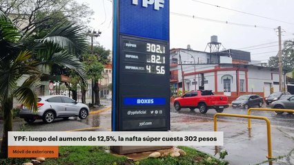 YPF: luego del aumento de 12,5%, la nafta súper cuesta 302 pesos